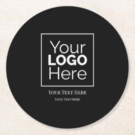 カスタムビジネスロゴ ブランドプロフェッショナル  ラウンドペーパーコースター
