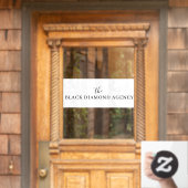 カスタムビジネスロゴ | プロフェッショナルな企業イメージ ウィンドウサイン (ホームデコレーション)