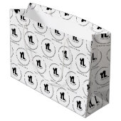 カスタムビジネスロゴ プロフェッショナル ラージペーパーバッグ (裏面アングル)