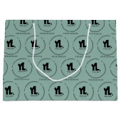 カスタムビジネスロゴ プロフェッショナル ラージペーパーバッグ (正面)