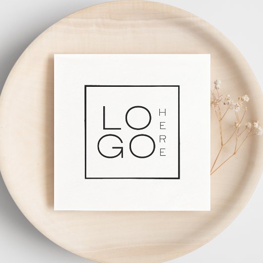 カスタムビジネスロゴ 企業イベント ミニマリスト スタンダードカクテルナプキン