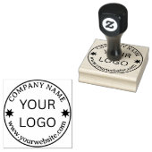 カスタムビジネスロゴ & 企業名 ウェブサイトデザイン ラバースタンプ (押印)