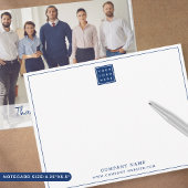 カスタムビジネスロゴ 会社名 フォト ありがとうございます ノートカード