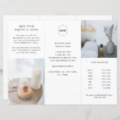 カスタムビジネスロゴ & 価格リスト三つ折りパンフレット (正面/裏面)