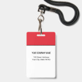 カスタムビジネスロゴ 基本 社員名 写真 バッジ (裏面（ネックストラップ付）)