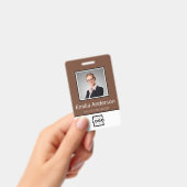 カスタムビジネスロゴ 基本 社員名 写真 バッジ (手持ち)