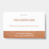 カスタムビジネスロゴ 従業員写真 ローズゴールド バッジ (裏面)