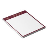 カスタムビジネスロゴBurgundyブランドプロモーション ノートパッド (アングル)