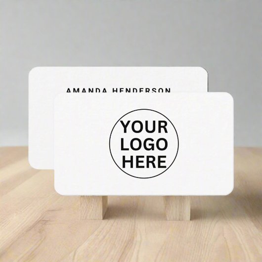 カスタムビジネスロゴlクラシックブラックアンドホワイト 名刺