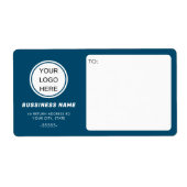カスタムビジネスロゴlネイビーブルー出荷製品 ラベル (正面)