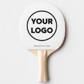 カスタムビジネスロゴQRコードおよび文字ブランド 卓球ラケット (正面)
