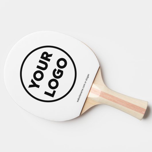 カスタムビジネスロゴQRコードおよび文字ブランド 卓球ラケット (横)