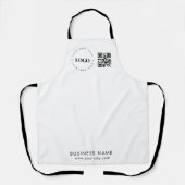 カスタムビジネスロゴQRコードおよび文字プロフェッショナル エプロン (正面)
