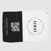 カスタムビジネスロゴQRコードおよび文字プロフェッショナル ゴルフタオル (横)