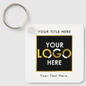 カスタムビジネスロゴQRコードおよび文字両面 キーホルダー (正面)