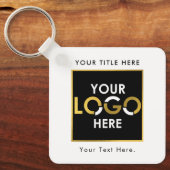 カスタムビジネスロゴQRコードおよび文字両面 キーホルダー (正面)