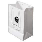 カスタムビジネスロゴQRコードソーシャルメディア ミディアムペーパーバッグ (正面アングル)