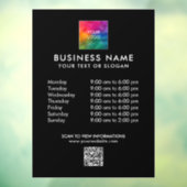 カスタムビジネスロゴQRコードモダンテンプレート ウィンドウサイン (シート3)