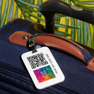 カスタムビジネスロゴQRコード名テキスト ラゲッジタグ