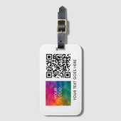 カスタムビジネスロゴQRコード名テキスト ラゲッジタグ (正面縦)