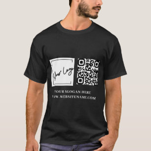 カスタムビジネスロゴQRコード Tシャツ