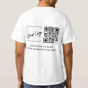 カスタムビジネスロゴQRコード Tシャツ