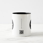 カスタムビジネスロゴQRコードWebサイト ツートーンマグカップ (中央)