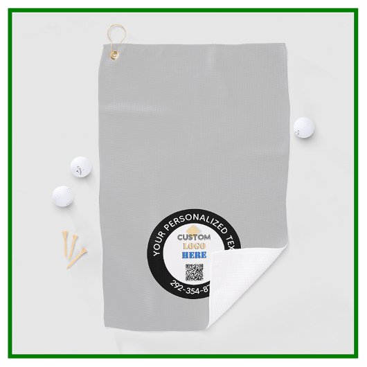 カスタムビジネスロゴQRコーパーソナライズされたド ゴルフタオル