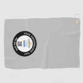 カスタムビジネスロゴQRコーパーソナライズされたド ゴルフタオル (横)