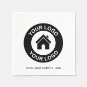 カスタムビジネスロゴWebサイトのプロモーションパーティー スタンダードカクテルナプキン (正面)