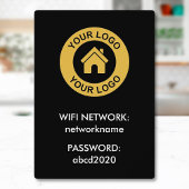 カスタムビジネスロゴWifiネットワークパスワードの署名 フォトプラーク