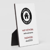 カスタムビジネスロゴWifiネットワークパスワードの署名 フォトプラーク (側面)