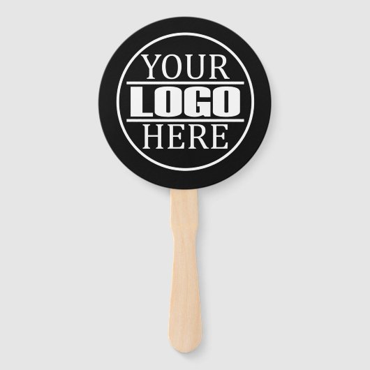 カスタムビジネス企業のブランドロゴ ハンドファン (裏面)