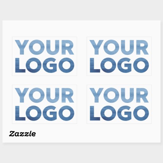 カスタムビジネス企業のロゴ 長方形シール (シート)