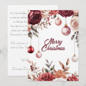 カスタムビジネス企業クリスマス休日カード シーズンカード (正面/裏面)
