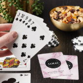 カスタムビジネス会社ロゴピンクグリッター大理石 トランプ (インサイチュ)