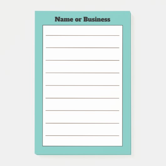 カスタムビジネス名に関する注意 ポストイット (正面)