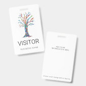 カスタムビジネス名ビジターバッジ バッジ (正面＆裏面)