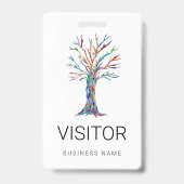 カスタムビジネス名ビジターバッジ バッジ (正面)