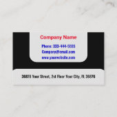 カスタムビジネス名モダン – 白黒 名刺 (裏面)