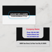 カスタムビジネス名モダン – 白黒 名刺 (正面/裏面)