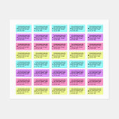 カスタムビジネス名住所 シールの色 ラベル (シート)