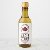 カスタムビジネス名Red Maple Leaf Circularロゴ ワインラベル (正面)