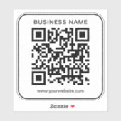 カスタムビジネス名Url QRコードテンプレートクリーン シール (シート)