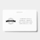 カスタムビジネス従業員カード ミニマル＆モダン バッジ (裏面)
