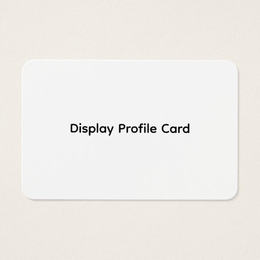 カスタムビジネス情報表示プロファイルカード (正面)