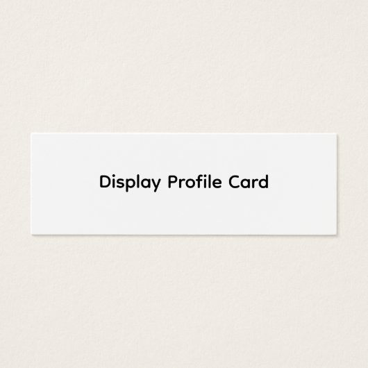 カスタムビジネス情報表示プロファイルカード (正面)