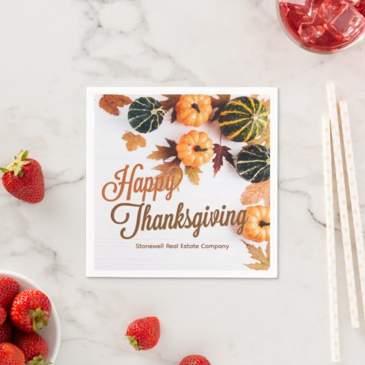カスタムビジネス感謝祭の美しい秋ディナー スタンダードカクテルナプキン (インサイチュ)