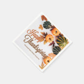 カスタムビジネス感謝祭の美しい秋ディナー スタンダードカクテルナプキン (角)