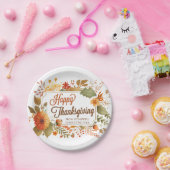 カスタムビジネス感謝祭パーティー秋花 ペーパープレート (パーティー)